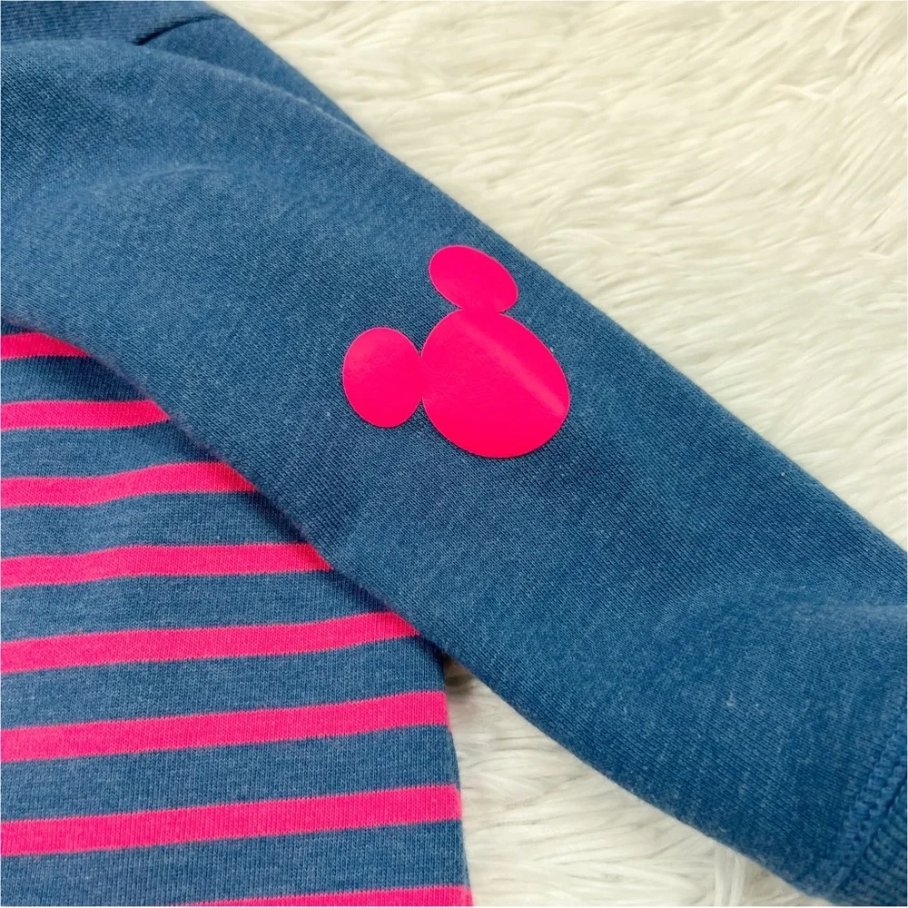 Gap toddler girl’s long sleeve striped Disney sweatshirt dress‎